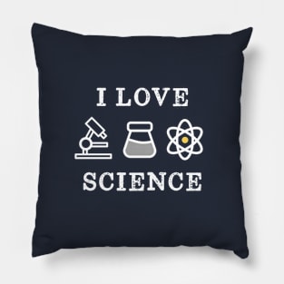 I Love Science Retro Vintage Pillow