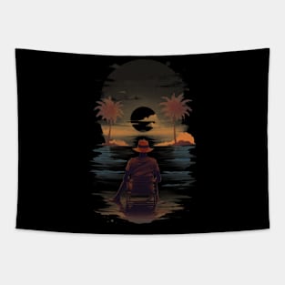 JUST SIT AND ENJOY THE SUNSET Tapestry