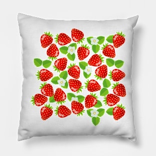 Spring Strawberries Pillow