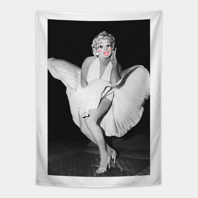 Kawaii Marilyn Monroe Tapestry by HeyListen