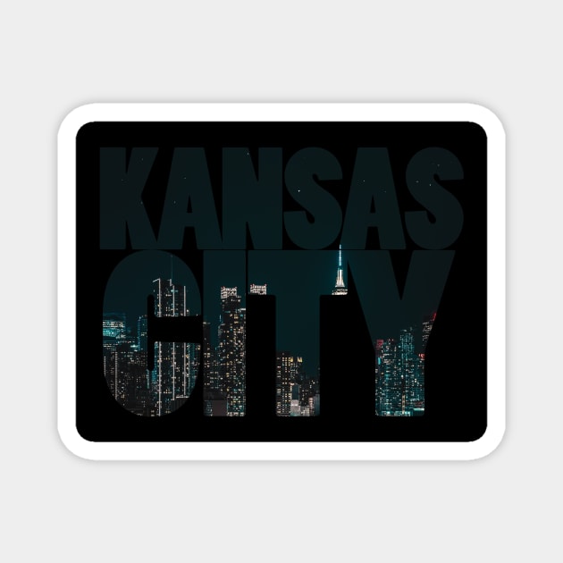 kansas city nigth Magnet by MAU_Design