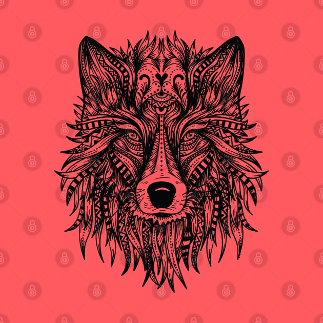 Wolf Head Design by LR_Collections