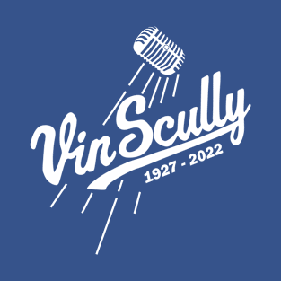 Vin Scully Microphone 1927 - 2022 T-Shirt