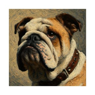 Chonky - Bulldog in Van Gogh Style T-Shirt