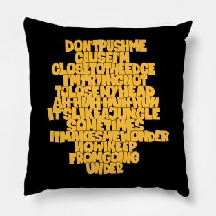 Unleash the Message: Grandmaster Flash Tribute Design with Wildstyle Block Letters Pillow