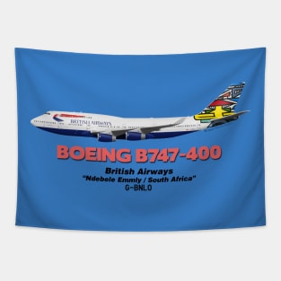 Boeing B747-400 - British Airways "Ndebele Emmly / South Africa" Tapestry