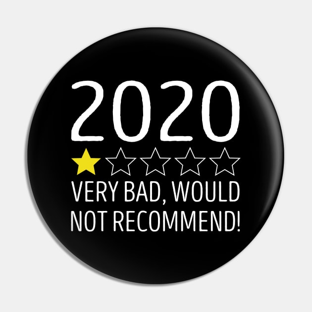 2020 Very Bad Would Not Recommend Pin by DragonTees