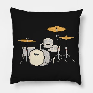 Pixel Silver Drum Set Pillow