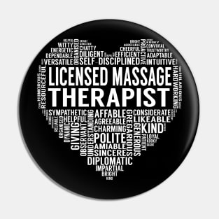 Licensed Massage Therapist Heart Pin