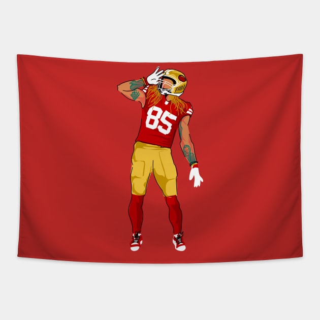 George kittle Tapestry by Mic jr