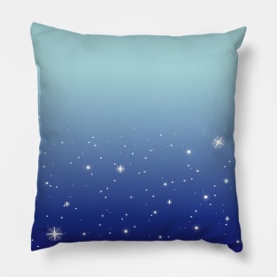 Falling Stars (Light Blue Ombre) Pillow