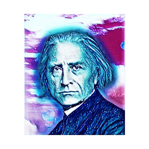 Franz Liszt Snowy Portrait | Franz Liszt Artwork 13 by JustLit