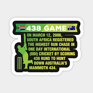 South Africa Cricket Protea 438 Game Nostalgia Braai Magnet