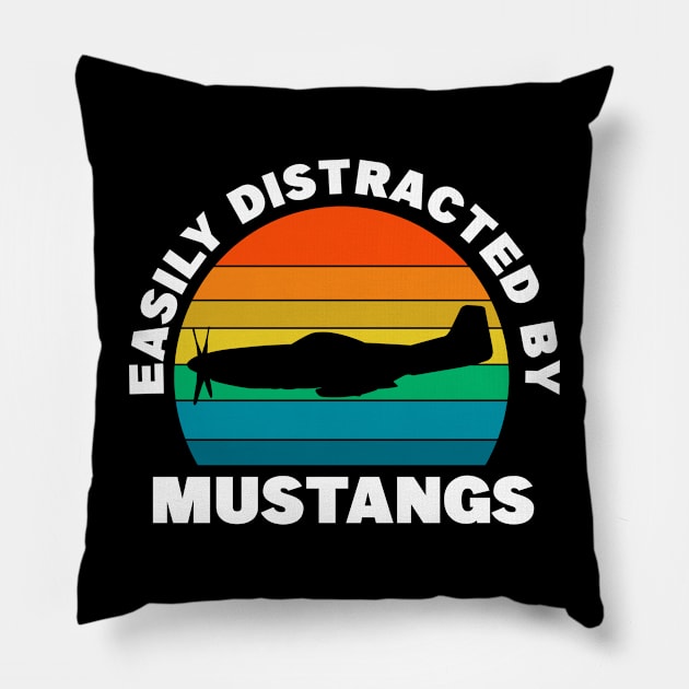 P51 Mustang Pillow by Nifty T Shirts