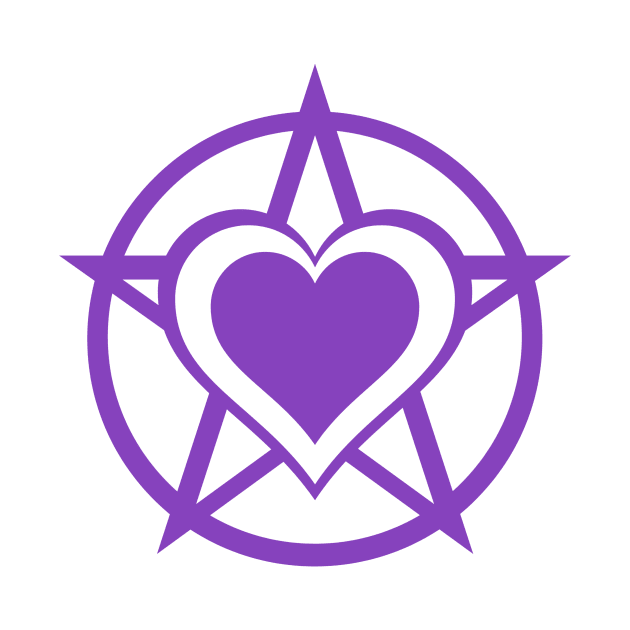 Purple Pagan Heart Cheeky Witch® by Cheeky Witch