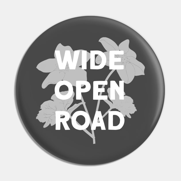 Wide Open Road, grey & white Pin by Perezzzoso