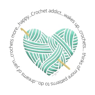 Crochet Addict Heart T-Shirt