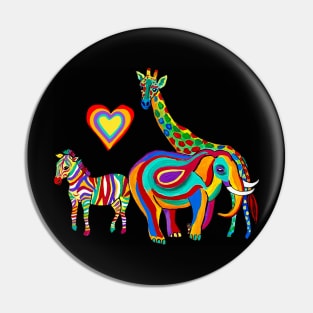 Rainbow Savanna (black) Pin