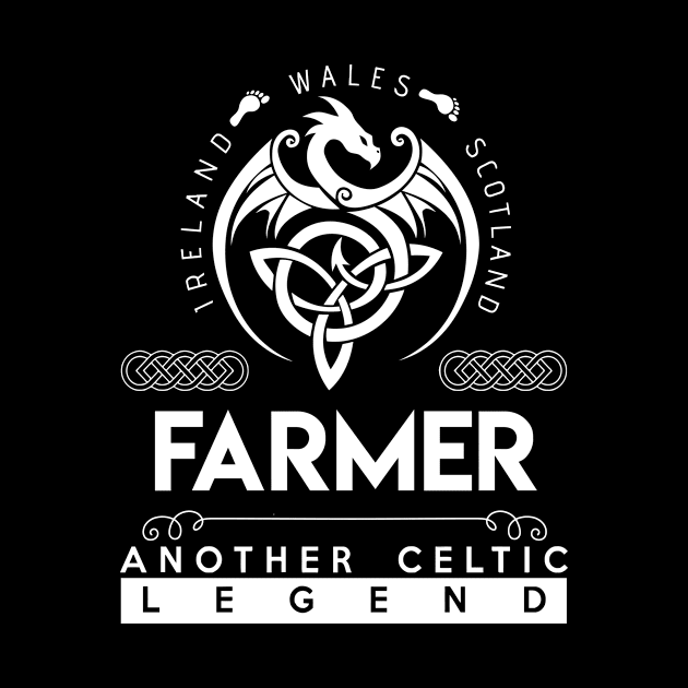 Farmer Name T Shirt - Another Celtic Legend Farmer Dragon Gift Item by harpermargy8920