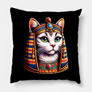 Cleocatra: Regal Egyptian Feline Sovereign Pillow