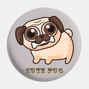 Cute pug lover Pin