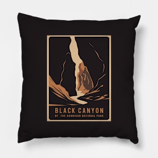 Black Canyon of the Gunnison National Park Vintage Pillow