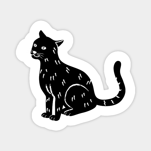 Cool black cat. Magnet by somethinginmyhead