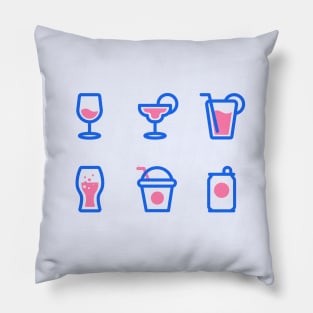 Drink Icons Pillow