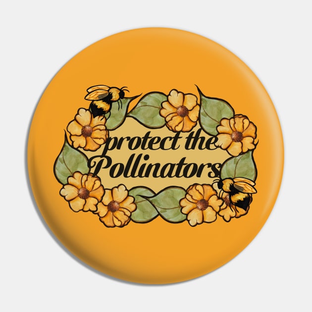 Protect the Pollinators Bee Keeping Pin by bubbsnugg