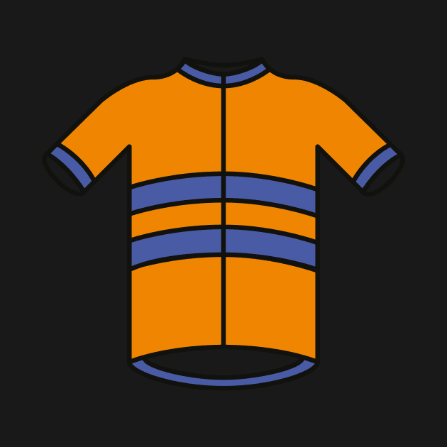 Orange & Blue Cycling Jersey Pattern by Radradrad