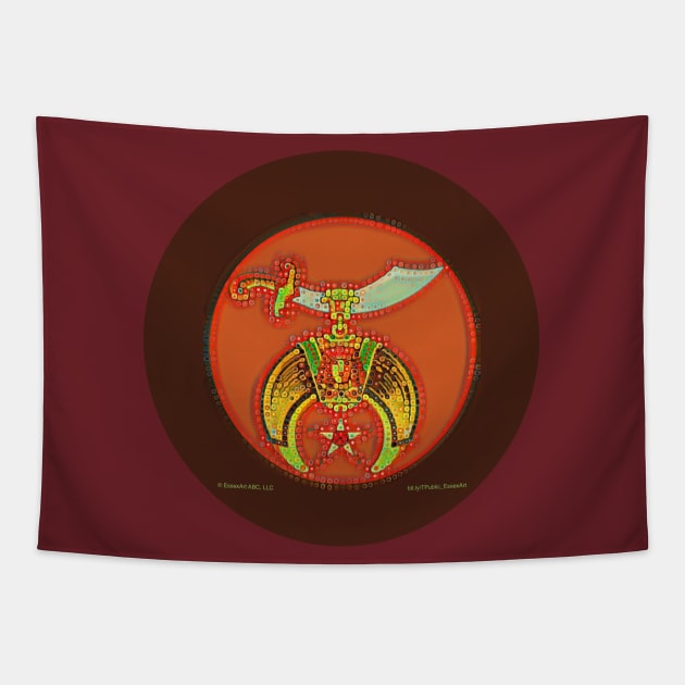 Shriner Red Bubble Design Tapestry by EssexArt_ABC