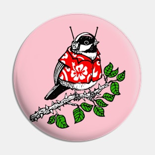 Hawaiian Shirted Chickadee Pin