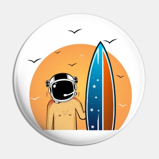 Astronaut summer Pin