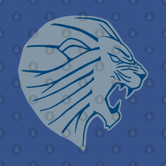 Blue Lion Head by shaldesign