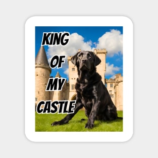 King of My Castle Black Labrador Retriever Magnet