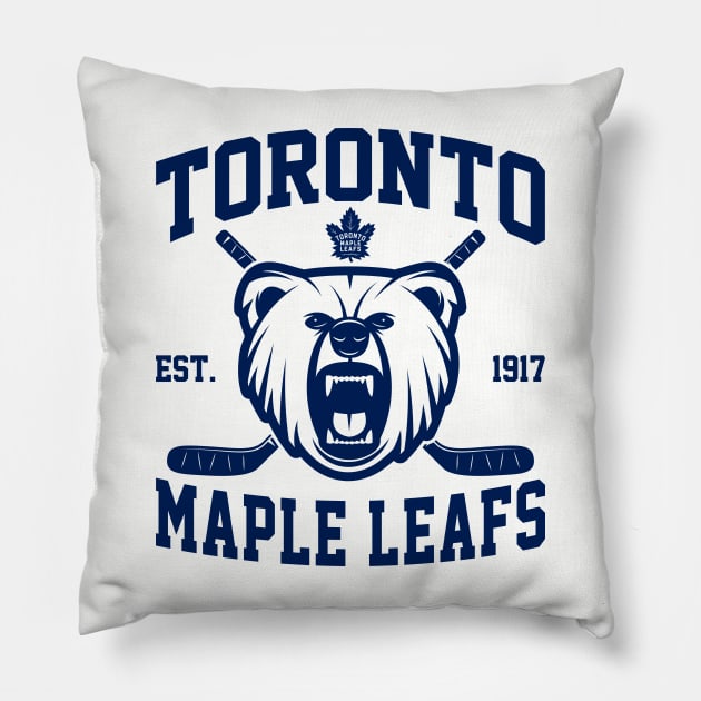 Toronto Maple Leafs Ice Hockey Pillow by Leopards