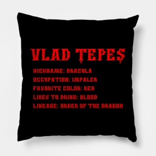 Vlad Dracula Pillow