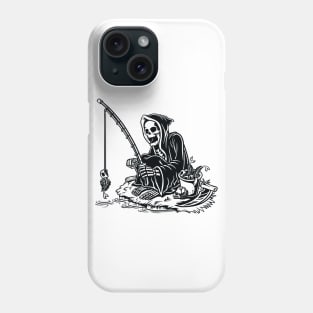 I Will Never Stop Fishing Funny Fisher Skeleton Phone Case