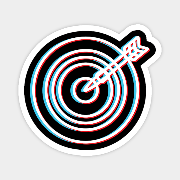 Archery Bullseye 3D Magnet by c1337s