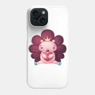 Cute Hedgehog with love Phone Case