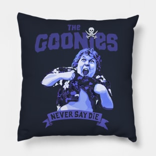 Chunk perform Truffle Shuffle and we all already know that The Goonies Never Say Die Pillow