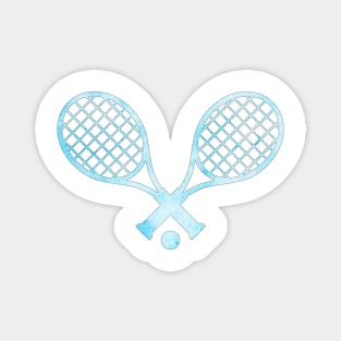 Tennis Racket Light Blue Magnet