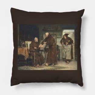 This Sick Monk Just Wants More Wine Pillow