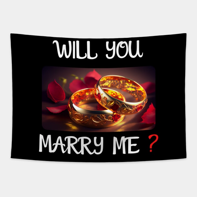 Will You Marry Me? 2 Marriage Proposal Tapestry by PD-Store