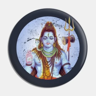 Lord Shiva from Hindu Mythology - Grunge Pin