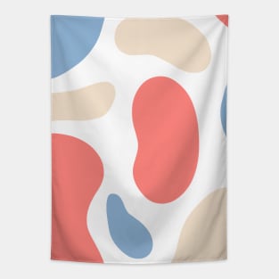 Abstract pattern pink, blue, and cream Tapestry