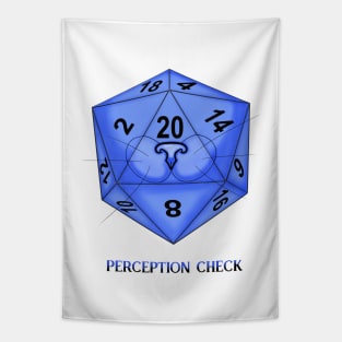 Dice. Cat. D20. Perception Check Tapestry