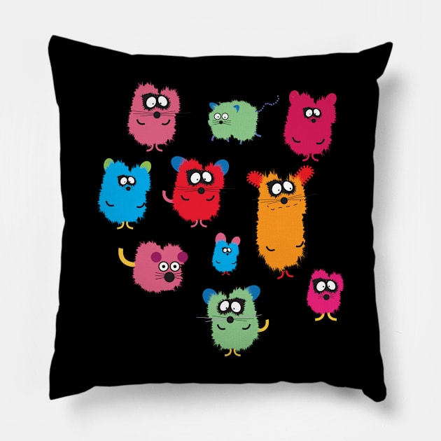 Colourful Mice Society Pillow by Robin Studio