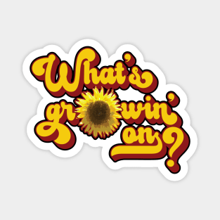 What's Growin' On? Groovy Sunflower Art Magnet