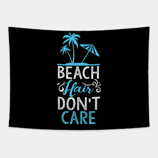 Beach Hair Don't Care Beach Summer Vacation Sunset Family Tapestry
